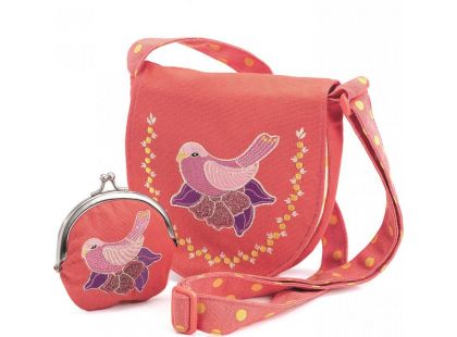 Djeco Set kabelka a peněženka Růžová holubice