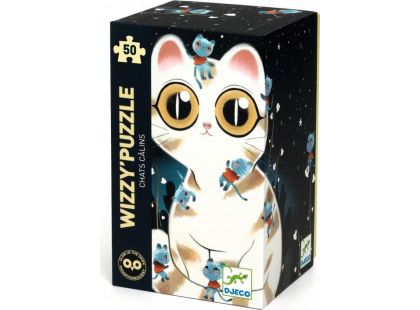 Djeco Puzzle svítící Kočka 50 dílků