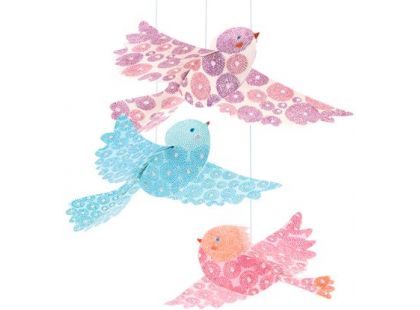 Djeco Třpytivá dekorace třpytiví ptáčci
