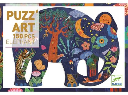 Djeco Puzzle velké Pohádkový slon 150 dílků