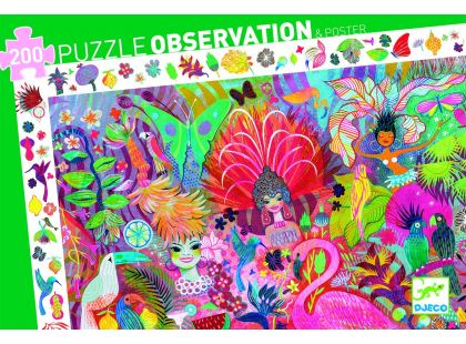 Djeco Puzzle vyhledávací Karneval v Riu 200 dílků
