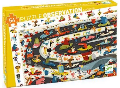 Djeco Puzzle vyhledávací Rallye 54 dílků