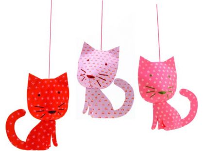 Djeco Závěsná dekorace Růžové kočky