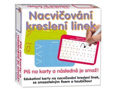 Dohány Piš na smazatelné karty Nacvičování kreslení linek