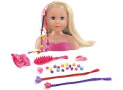 Dolls World - Česací hlava Ashley - blondýnka 21 cm