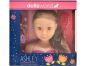 Dolls World Česací hlava Ashley - brunetka 21 cm 2