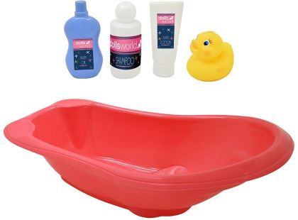 Dolls World Dolls World - Koupací set pro panenky 46 cm s vaničkou a doplňky