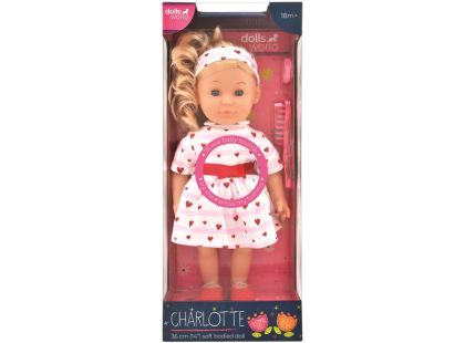 Dolls World Módní panenka Charlotte - 36 cm: Růžová srdíčková princezna