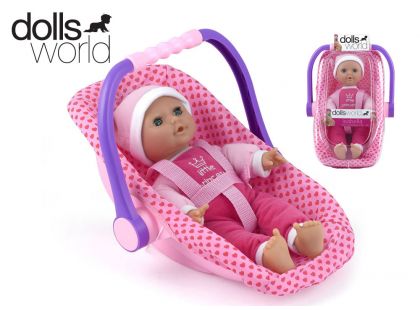 Dolls World Panenka Isabella 30 cm v dětské sedačce s rukojetí