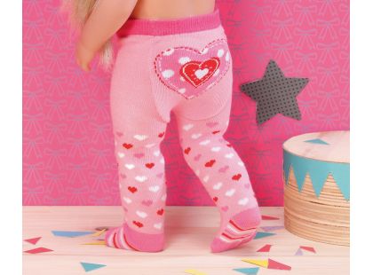 Zapf Creation Dolly Moda Punčocháče 2 ks - bílé a růžové pro panenku 43 cm