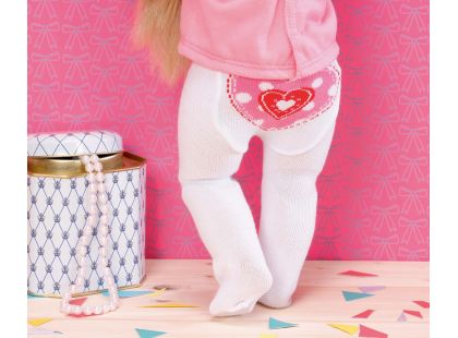 Zapf Creation Dolly Moda Punčocháče 2 ks - bílé a růžové pro panenku 43 cm