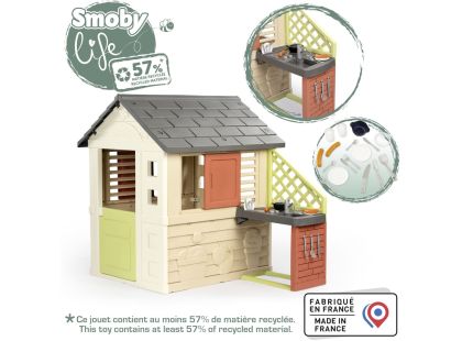 Smoby Domeček Life Nature s kuchyní