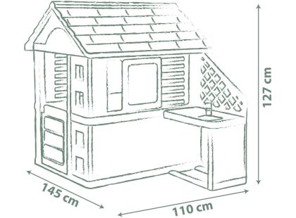 Smoby Domeček Life Nature s kuchyní