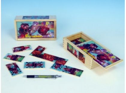 Domino dřevěné Včelí medvídci 28 ks II