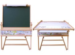Dřevěné hračky Jaroš Dřevěná magnetická tabule a stolek 2v1