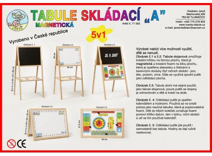 Dřevěné hračky Jaroš Tabule skládací A magnetická - Poškozený obal