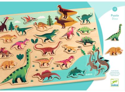 Dřevěné Puzzle Dinosauři