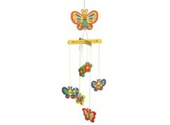 Dřevěné puzzle houpací závěs 20 x 15 cm motýl