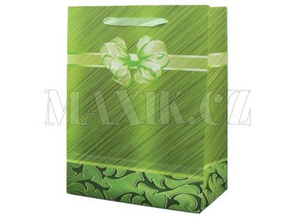 Dárková taška mašle malá - Zelená