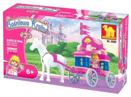 Dromader 24201 - Pro holky kočár s koněm