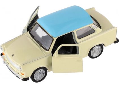 Dromader Auto Welly Trabant 601 Klasic 11cm 1 : 34 béžový s modrou střechou
