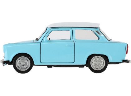 Dromader Auto Welly Trabant 601 Klasic 11cm 1 : 34 modrý s bílou střechou