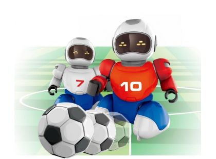 Dva Roboti s míčkem na dálkové ovládání a dvěma brankami - Poškozený obal