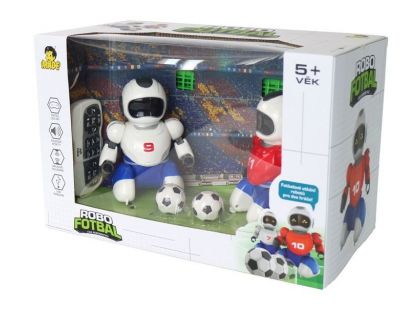 Dva Roboti s míčkem na dálkové ovládání a dvěma brankami