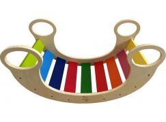 Dvěděti Montessori duhová houpačka barevná