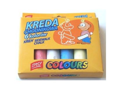 Easy Colours Chodníkové křídy 6ks Easy Colours Chodníkové křídy 6ks