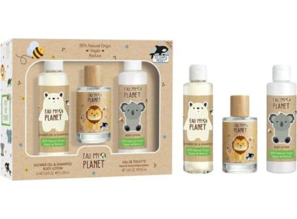 Eau My Planet dárkový set EDT 100 ml + sprchový gel a šampon 200 ml + tělové mléko 200 ml