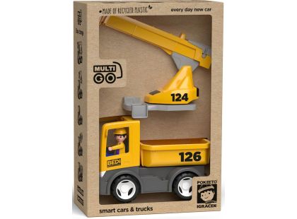ECO MultiGO Build 2+1 - Igráček stavbař, auto, jeřáb, valník
