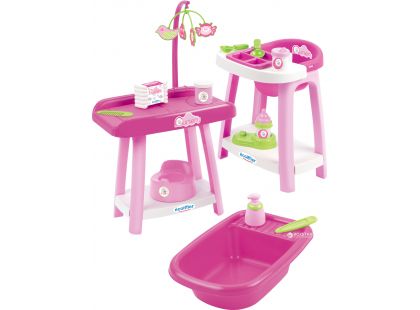 Ecoiffier Nursery židlička, vanička a přebalovací pult pro panenky