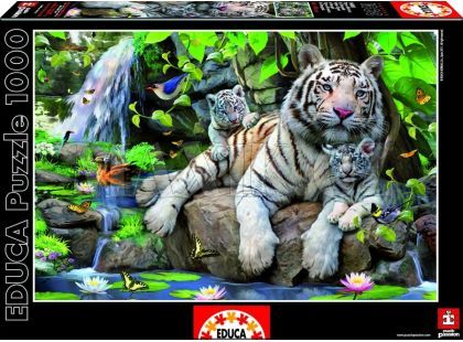 Educa Puzzle Bílý Bengálský tygr 1000d