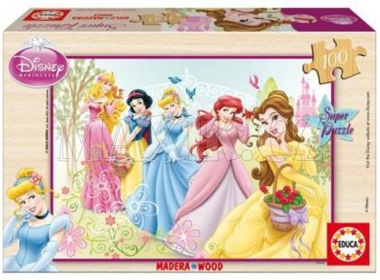 Educa Puzzle dřevěné Disney princezny 100 dílků