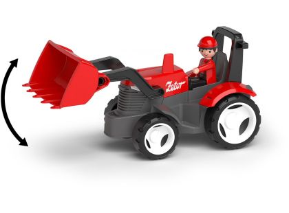 Efko ECO MultiGO Červený traktor Zetor s radlicí, figurka Igráček
