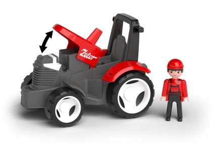 Efko ECO MultiGO Červený traktor Zetor s radlicí, figurka Igráček