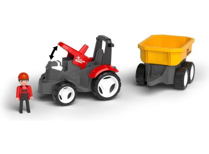 Efko ECO MultiGO Červený traktor Zetor s radlicí, vlek, Igráček