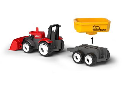 Efko ECO MultiGO Červený traktor Zetor s radlicí, vlek, Igráček