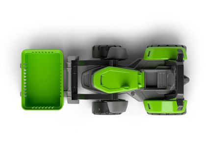 EFKO ECO MultiGO Zelený traktor s vidlemi, paleta, koš, Igráček