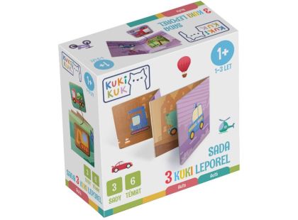EFKO KukiKuk – Sada 3 Kuki leporel Auta