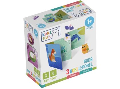 EFKO KukiKuk – Sada 3 Kuki leporel Zvířátka