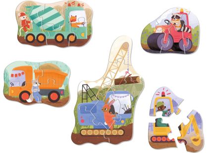 EFKO KukiKuk – Véééliké puzzle Stavební stroje