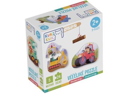 EFKO KukiKuk – Véééliké puzzle Stavební stroje
