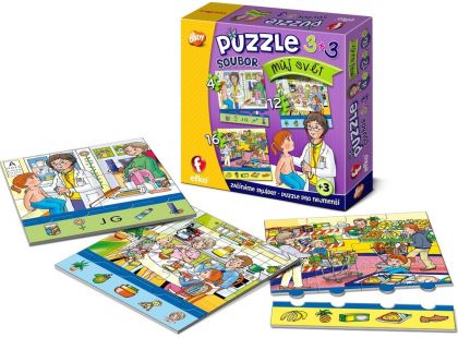 Efko Soubor Puzzle 3 v 1 Můj svět Efko Soubor Puzzle 3 v 1 Můj svět