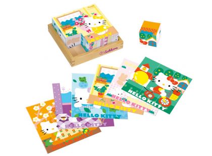Eichhorn Hello Kitty dřevěné kostky 9 ks