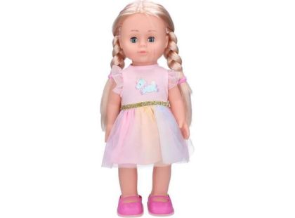 Eliška chodící panenka 41 cm růžové šaty - Poškozený obal