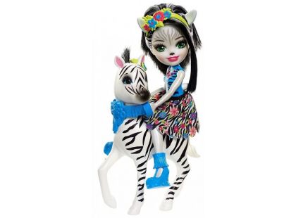 Enchantimals panenka s velkým zvířátkem Zebra