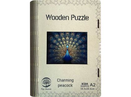 Epee Wooden puzzle Charming peacock A2