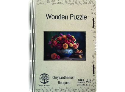 Epee Wooden puzzle Chrysanthemum Bouquet A3